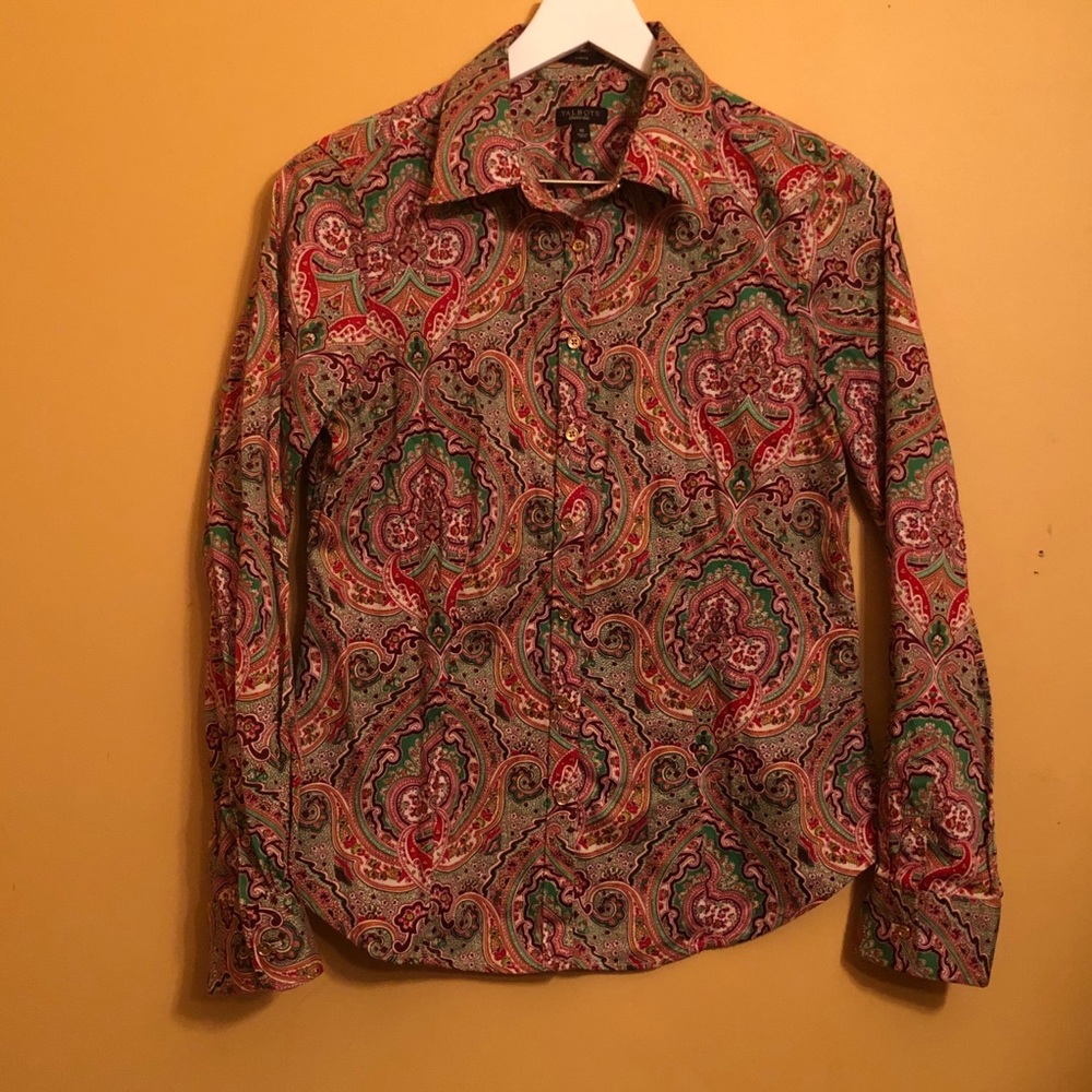 Talbot’s Ladies Paisley Button Down B4 - Picture 9 of 9